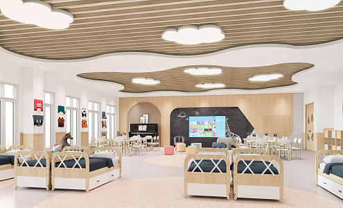 Modern Kindergarten Classroom 3d model