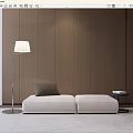 Leisure couch sofa couch 3d model