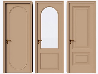 Modern single door 3d model