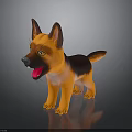 Playful German Shepherd Puppy With Brown And Orange Fur Standing