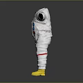White Astronaut Spacesuit With Red Details Blue Red Buttons And Yellow Boots