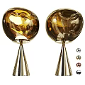 Modern Floor Lamp With Transparent Spherical Glass Shade And Metal Stand