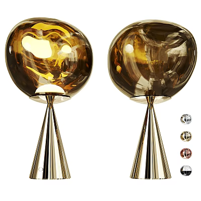 Modern Floor Lamp With Transparent Spherical Glass Shade And Metal Stand 3d model