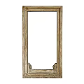 Vintage Golden Framed Mirror Reflecting Living Room With Sofa Cushions Balcony Daybed And Natural View