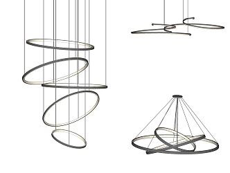 Modern Chandelier Art Chandelier Combination 3d model