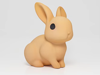Rabbit Poultry Cartoon Rabbit Cartoon Animal Ornaments Hand-made Doll Toy Decoration Dress-up Props Meichen Animation Game 3d model