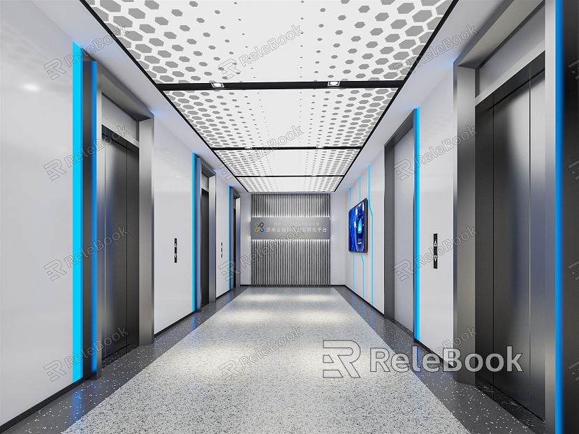 Modern Elevator Hall Elevator Elevator Office Corridor Office Building Elevator Elevator Car Company Elevator model