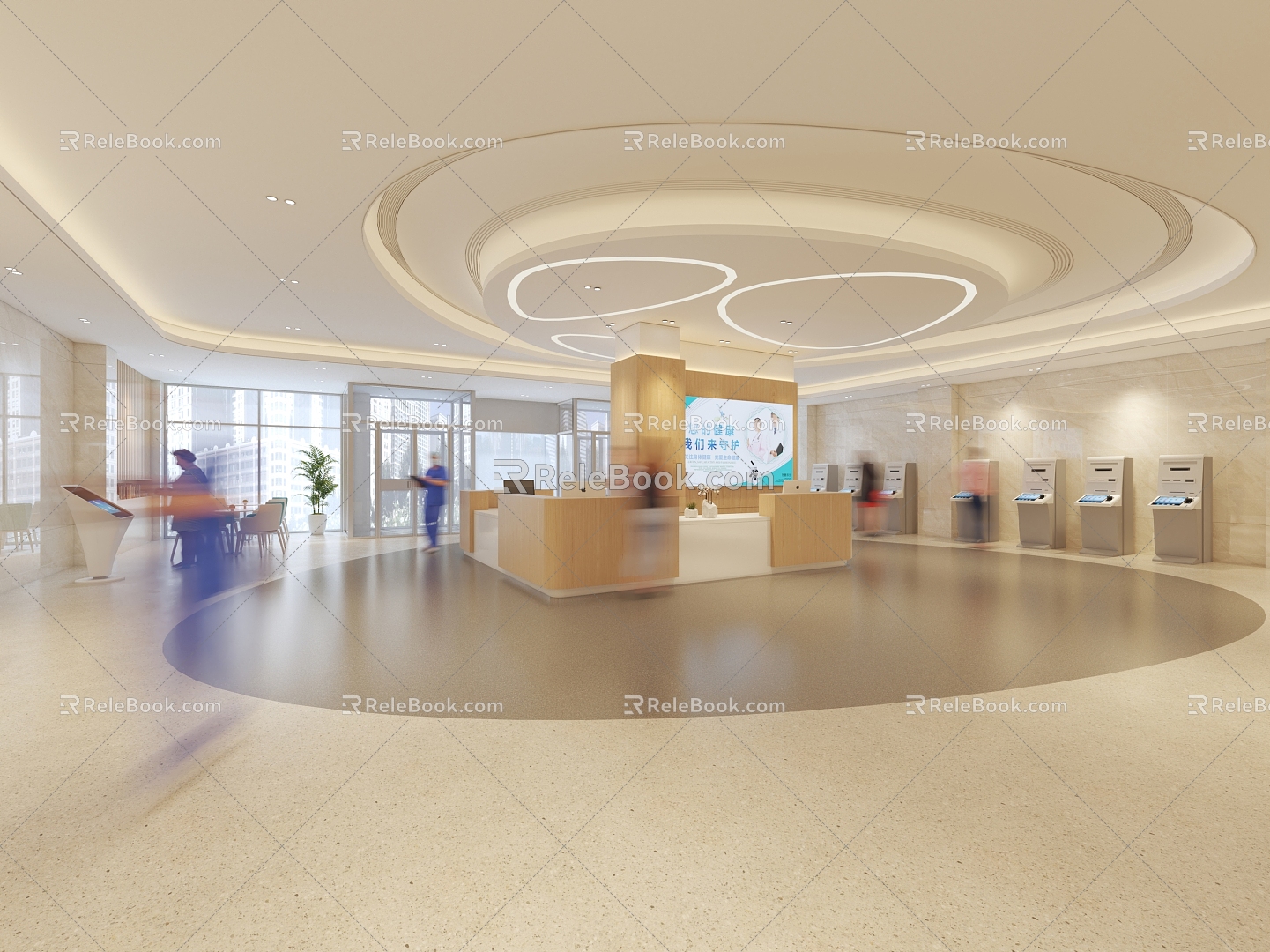 Modern Hospital Hall Hospital Lobby 3d model