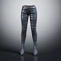 Stylish Slim Fit Leather Pants With High Waist And Fashionable Boots Design