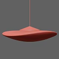 Modern Amber Pendant Light With Transparent Wavy Texture And Black Base 3d model