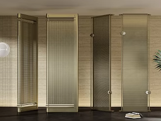 Modern decorative metal screen partition 3d model