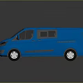 minibus minibus minivan driverless bus bus school bus van box car 3d model