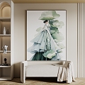 New Chinese Figure Painting Decorative Painting Hanging Painting 3d model