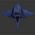 Futuristic Blue Aerial Vehicle Design With Sleek Wings And Advanced Structure