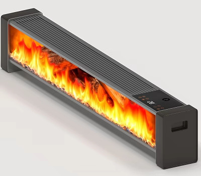 Modern Electric Fireplace With Realistic Flame Effect And Efficient Heating Function 3d model