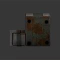 Rusted Metal Industrial Architectural Building Structure With Worn Surface And Modular Compartments 3d model