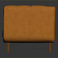 Vibrant Orange Modern Tufted Sofa With Square Stitching And Wooden Legs