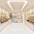 Modern Dessert Shop Interior Design With Glass Display Cases And Assorted Sweet Treats