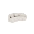 Comfortable White Plush Multi Person Sofa With Soft Pillows And Curved Design