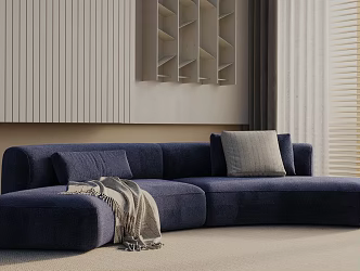 Modern three-seat sofa 3d model