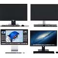 Modern computer combination monitor combination 3d model