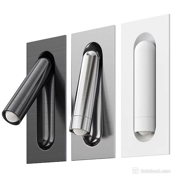 Modern Black Silver White Wall Sconces With Sleek Contemporary Home Interior Lighting Design 3d model 