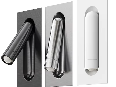 Modern Black Silver White Wall Sconces With Sleek Contemporary Home Interior Lighting Design 3d model