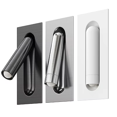 Modern Black Silver White Wall Sconces With Sleek Contemporary Home Interior Lighting Design 3d model