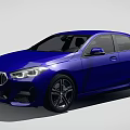 Blue BMW Modern Sedan With Sleek Body And Alloy Wheels Design