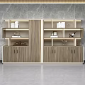 Elegant Modern Bookcase With Open Shelves Books Decorative Items And Lighting