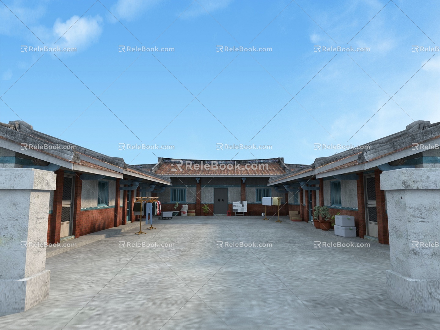 Ancient Architecture of Sanheyuan Siheyuan 3d model