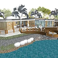 Waterfront Detached Villa With Modern Design Palm Trees And Scenic River View