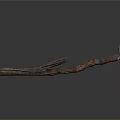 Rusty Old Industrial Equipment Metal Part Mechanical Arm Bracket Long Curved Structure