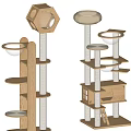 Modern cat climbing frame 3d model