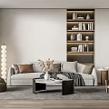 Modern sofa coffee table combination 3d model