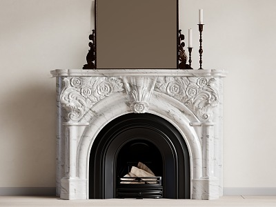 Middle ancient style fireplace model