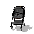Modern Baby Stroller With Comfortable Seat And Smooth Rolling Wheels 3d model