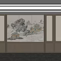 Sofa background wall 3d model