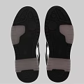 Black And White Classic Sneakers With Lace Up Design And White Rubber Outsole