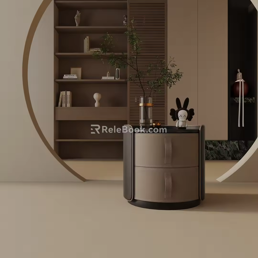 Modern Bedside Cabinet 3d model