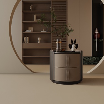 Modern Bedside Cabinet 3d model