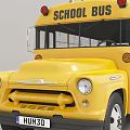 Vintage Yellow School Bus With Classic Body Design And Side Windows