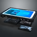 Rugged Industrial Electronic Tablet With Display Screen And Detachable Components