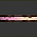 Brown Cat Face Shaped Decoration with Ears and Pink Light Colored Dots