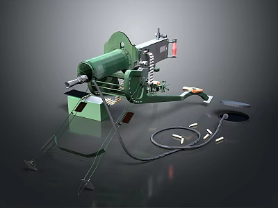 Green Portable Household Cleaning Machine With Long Hose And Efficient Nozzle For Daily Home Use 3d model