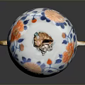 Ceramic Jar with Lid Floral Patterns Ornament and Side Handles for Home Use