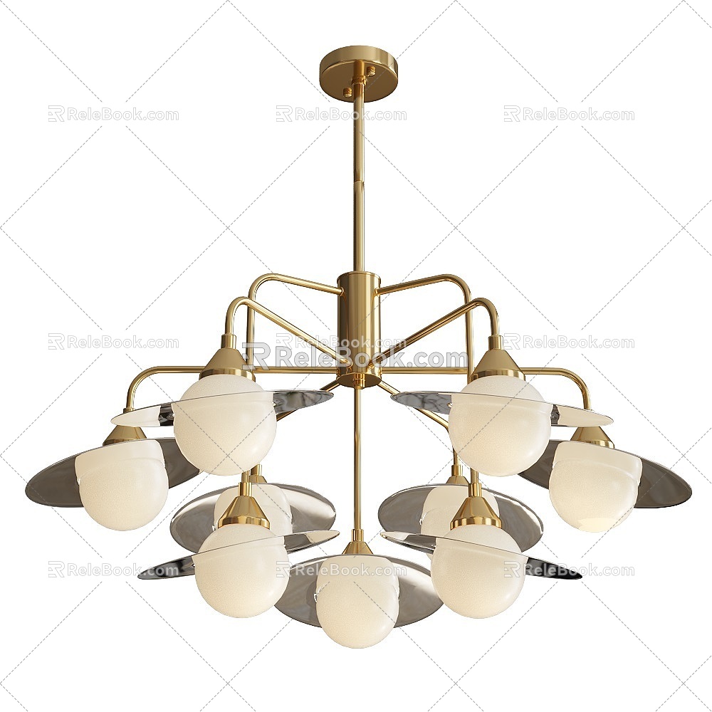 Saturn modern chandelier 18w 3d model