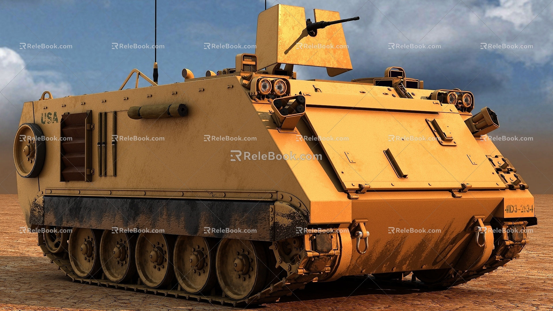 Armored Personnel Carrier M113A3 Tank Military Vehicle US Military Vehicle Armored Vehicle Military Vehicle 3d model