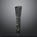 Artistic Totem Pole With Intricate Carvings And Colorful Symbol Patterns