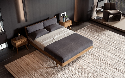 Style Commodity Bed 3d model